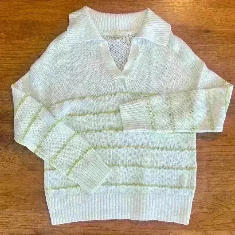 Christian Siriano Women's Collared Knit Sweater Size XS Oversized Chic Office